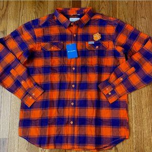 COPY - CLEMSON TIGERS FLANNEL SHIRT-COLUMBIA-EXTRA LARGE-NEW WITH TAGS…